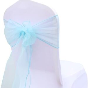 Aquamarine Sheer Chair Sash/Bow
