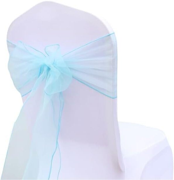 Aquamarine Sheer Chair Sash/Bow