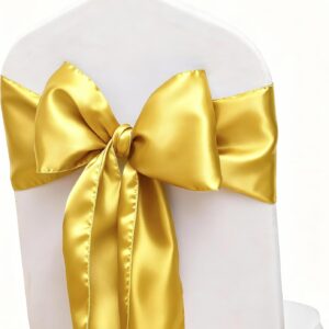 Gold Satin Chair Sash/Bow
