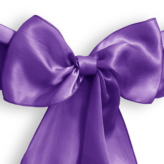 Purple Satin Chair Sash/Bow - Image 5