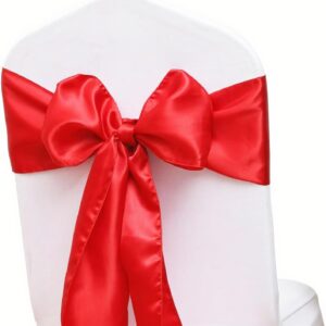 Red Satin Chair Sash/Bow