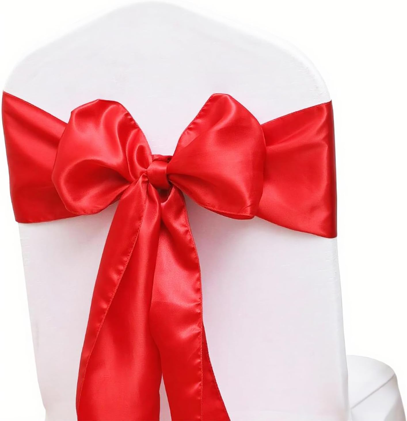 Red Satin Chair Sash/Bow