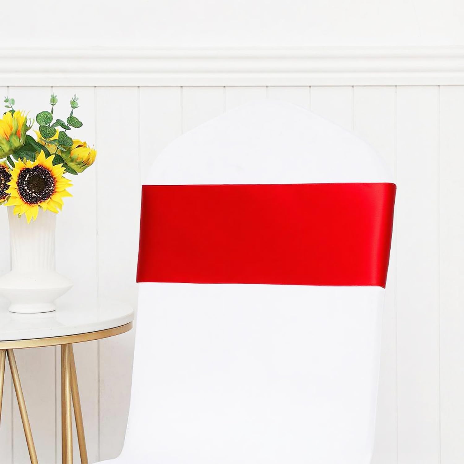 Red Satin Chair Sash/Bow - Image 3